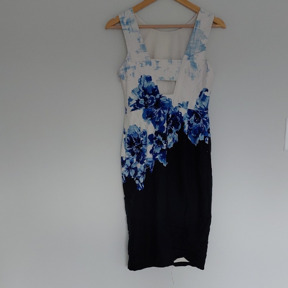 Maeve By Anthropolgie Blue Floral Midi Dress - Picture 5 of 9